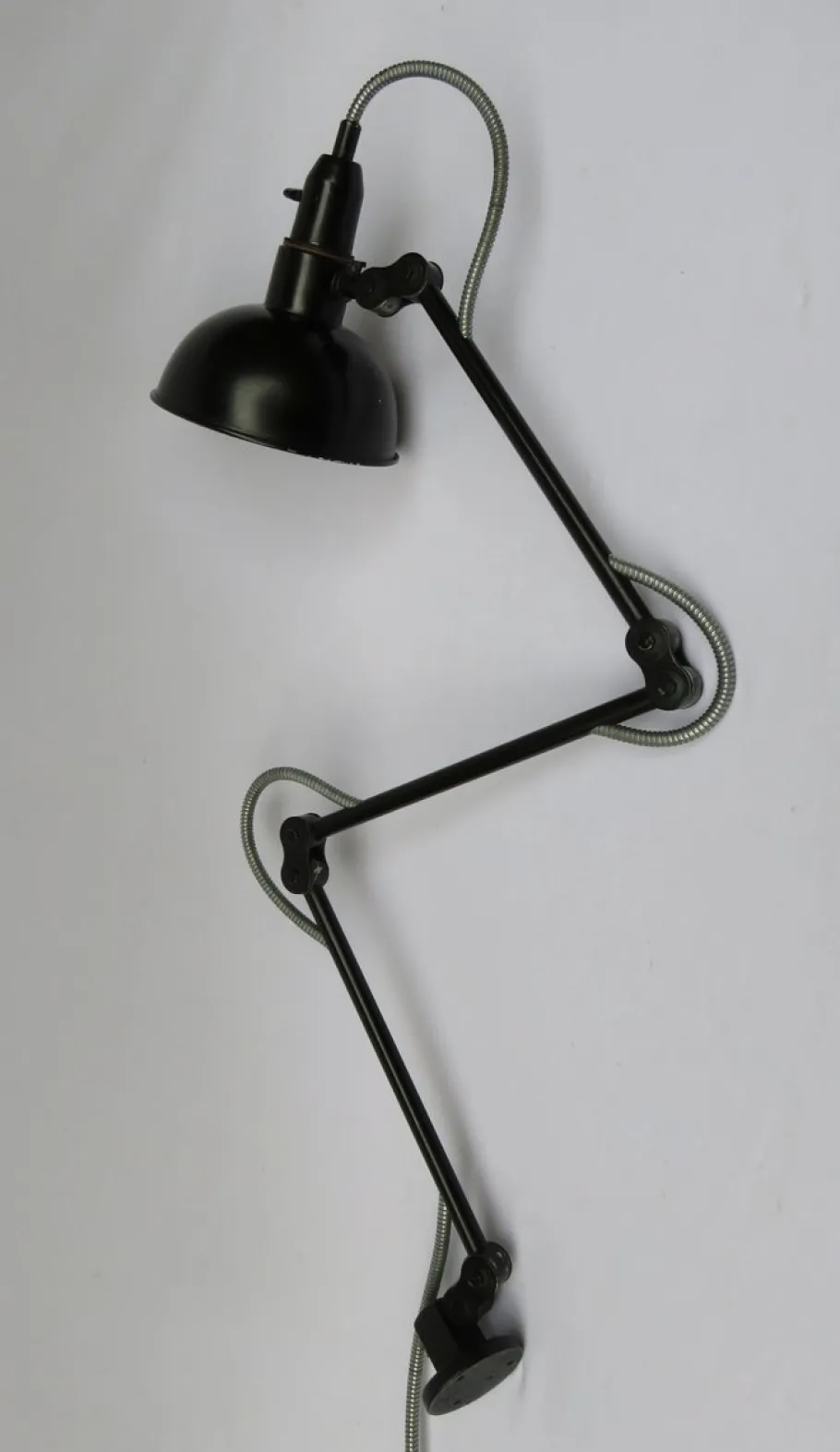 Pamono Vintage Black Aluminum Sconce from F.W. Schmid München