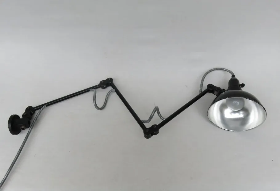 Pamono Vintage Black Aluminum Sconce from F.W. Schmid München