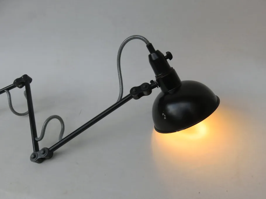 Pamono Vintage Black Aluminum Sconce from F.W. Schmid München