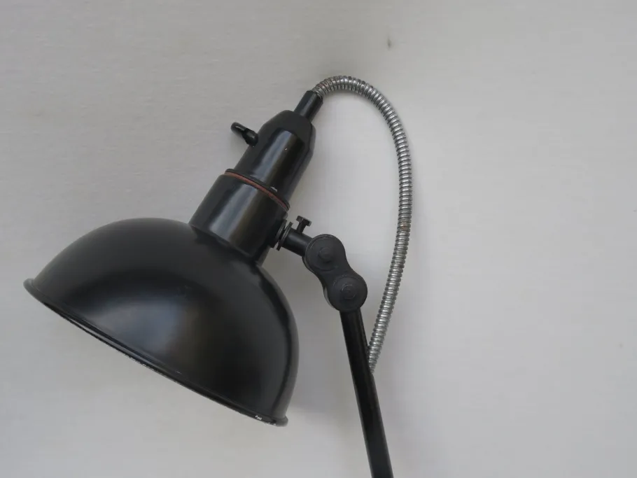 Pamono Vintage Black Aluminum Sconce from F.W. Schmid München