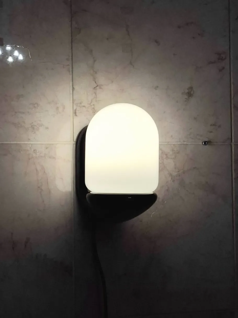 Discount Pamono Vintage Black Ceramic Wall Lamps, 1980s, Set of 2