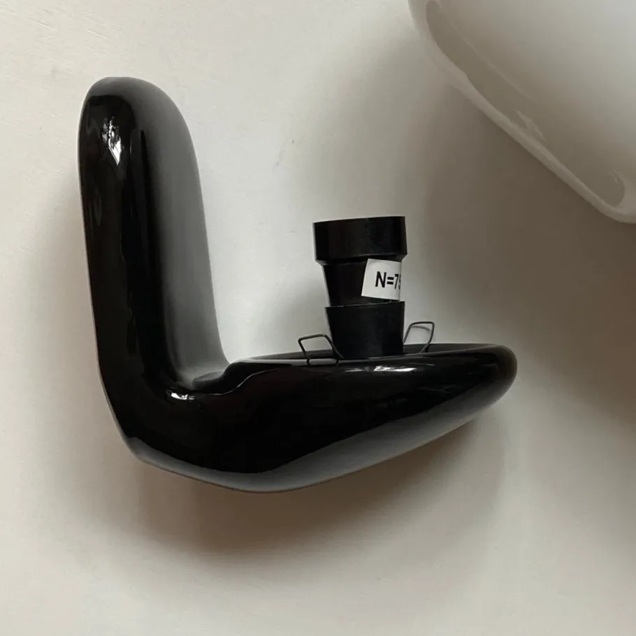 Discount Pamono Vintage Black Ceramic Wall Lamps, 1980s, Set of 2