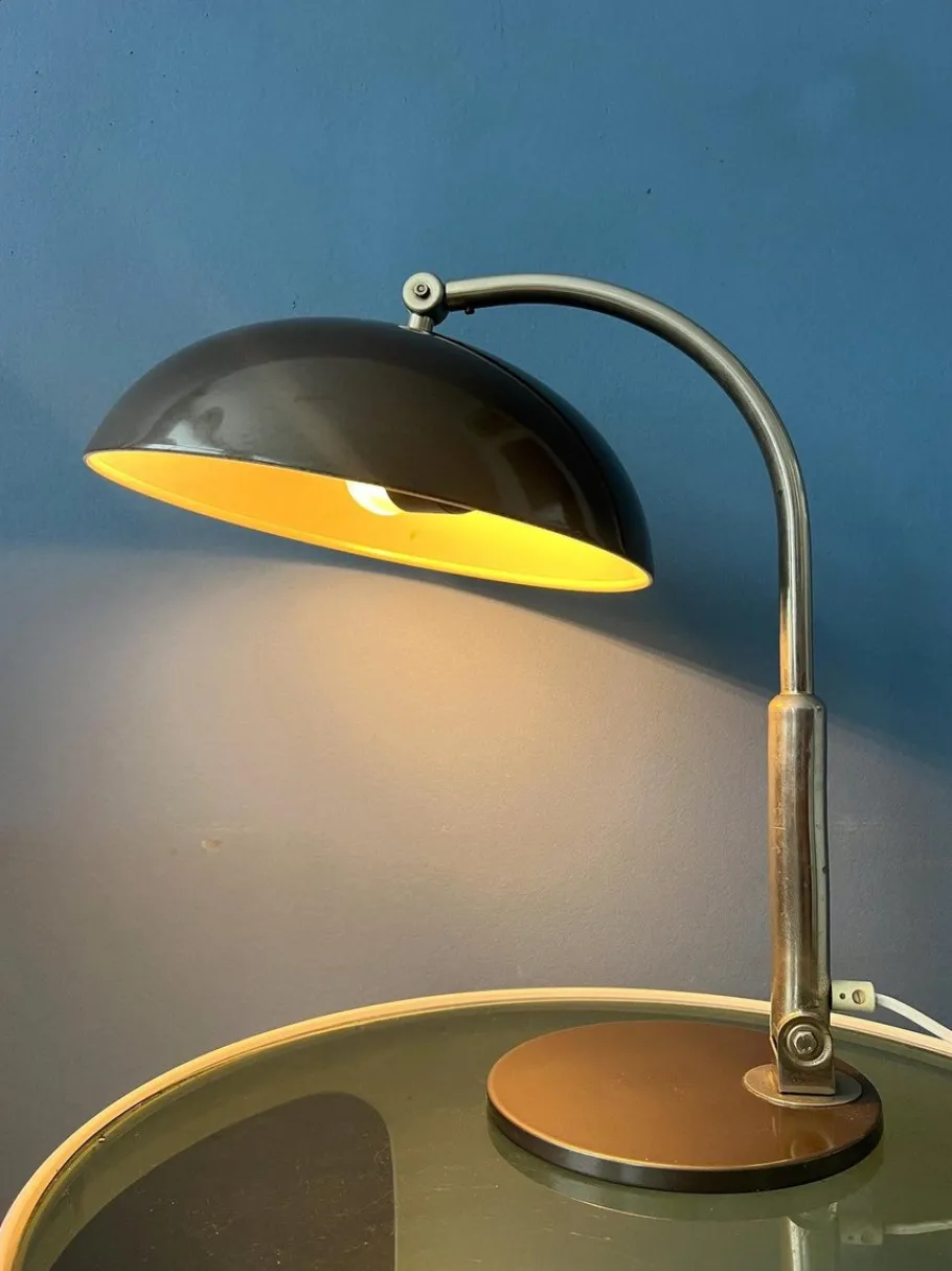 New Pamono Vintage Black Hala Busquet 144 Desk Lamp by Herman Busquet