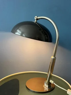 New Pamono Vintage Black Hala Busquet 144 Desk Lamp by Herman Busquet