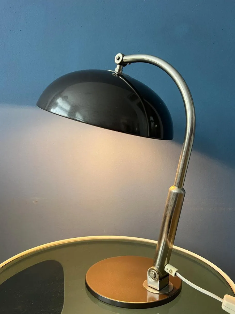 New Pamono Vintage Black Hala Busquet 144 Desk Lamp by Herman Busquet