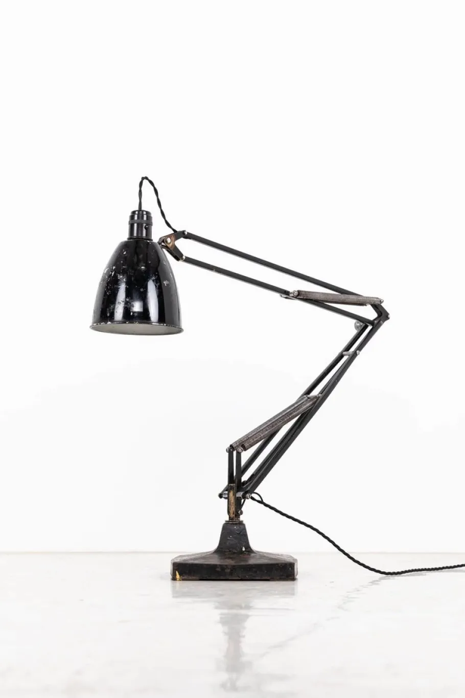 Discount Pamono Vintage Black Model 1208 Anglepoise Desk Lamp from Herbert Terry & Sons., 1940s