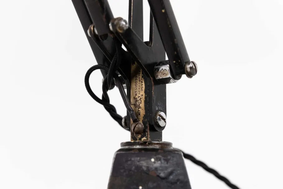 Discount Pamono Vintage Black Model 1208 Anglepoise Desk Lamp from Herbert Terry & Sons., 1940s