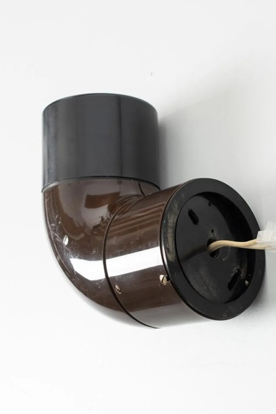 New Pamono Vintage Black Plastic Spotlight