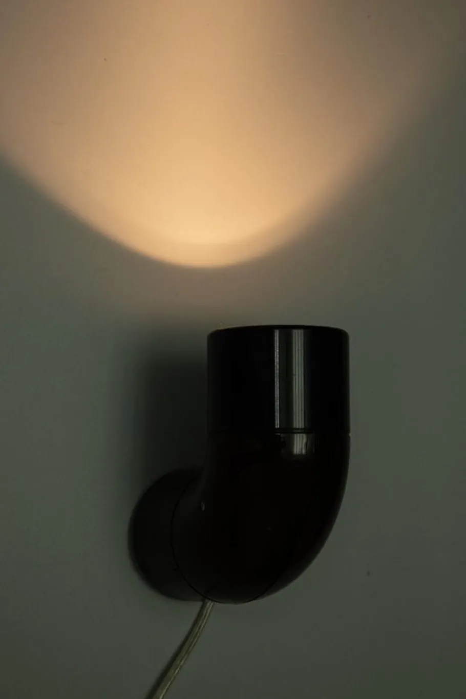 New Pamono Vintage Black Plastic Spotlight