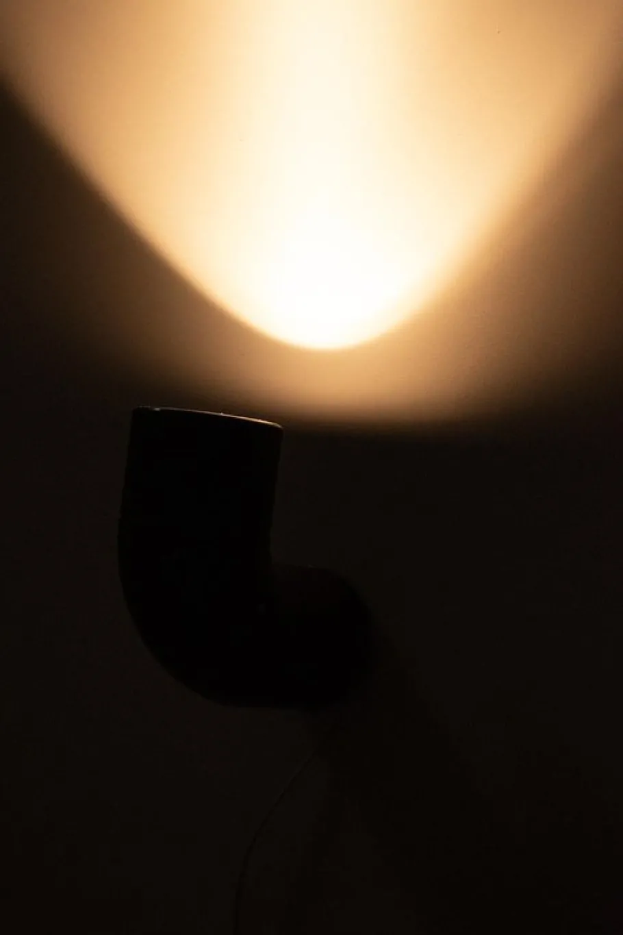 New Pamono Vintage Black Plastic Spotlight