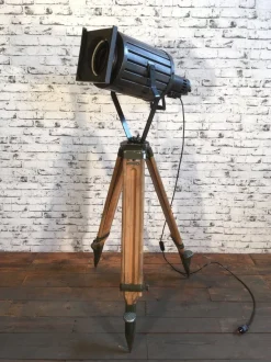 Sale Pamono Vintage Black Theater Tripod Lamp, 1960s