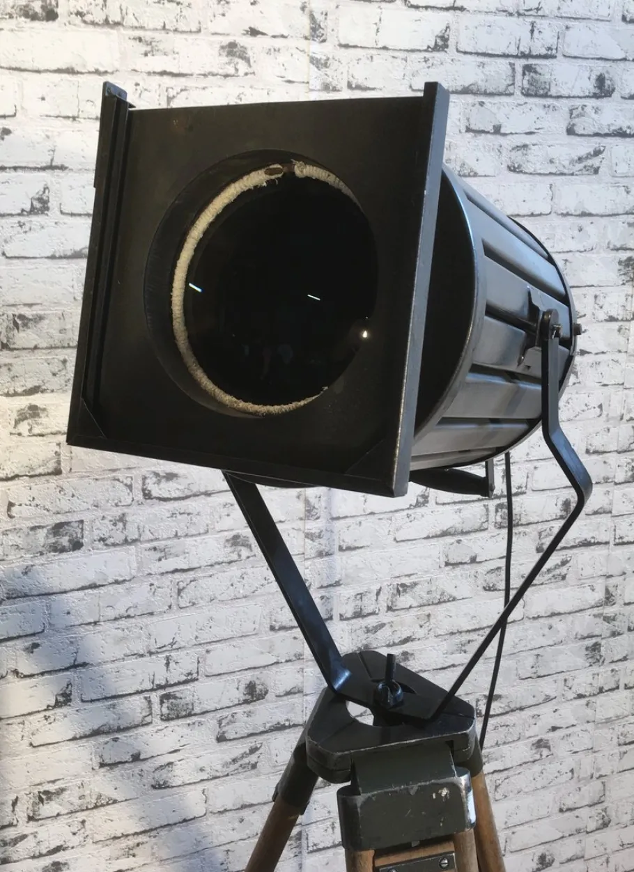 Sale Pamono Vintage Black Theater Tripod Lamp, 1960s