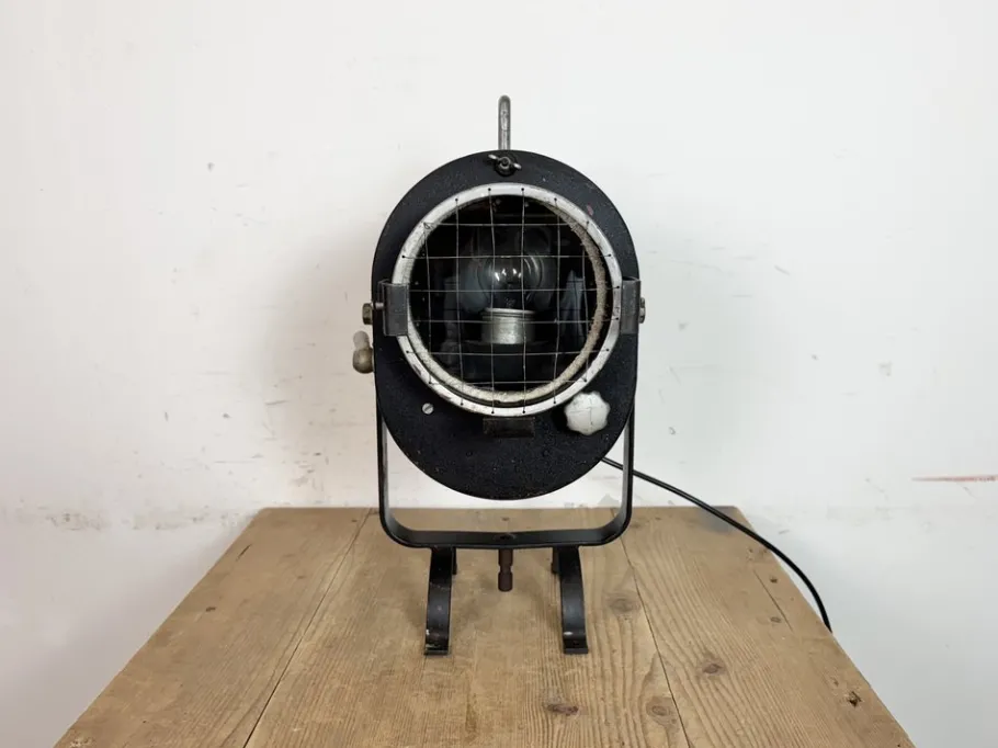 Discount Pamono Vintage Black Theatre Spotlight Table Lamp, 1960s