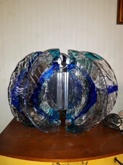 Best Pamono Vintage Blue Chandelier from Mazzega, 1970s