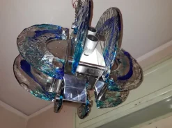 Best Pamono Vintage Blue Chandelier from Mazzega, 1970s