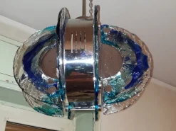 Best Pamono Vintage Blue Chandelier from Mazzega, 1970s