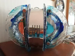 Best Pamono Vintage Blue Chandelier from Mazzega, 1970s