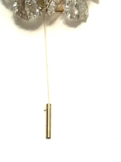 Pamono Vintage Brass and Crystal Wall Lamps from Schröder & Co., 1970s, Set of 2