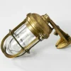 Discount Pamono Vintage Brass and Glass Ship Wall Lamp, 1950s