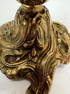 Sale Pamono Vintage Brass and Marble Dolphin Table Lamp, France, 1950s