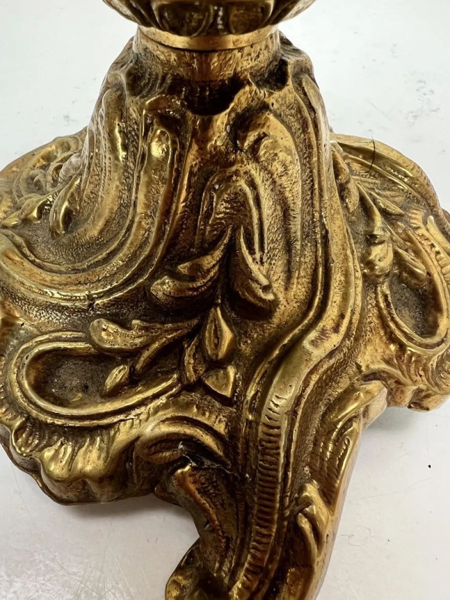 Sale Pamono Vintage Brass and Marble Dolphin Table Lamp, France, 1950s