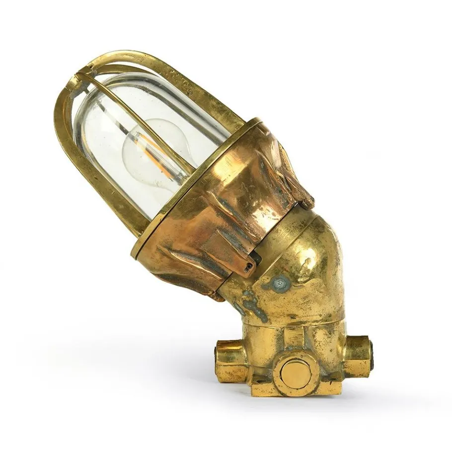 Best Pamono Vintage Brass Boat Wall Light