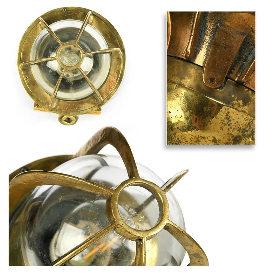 Best Pamono Vintage Brass Boat Wall Light