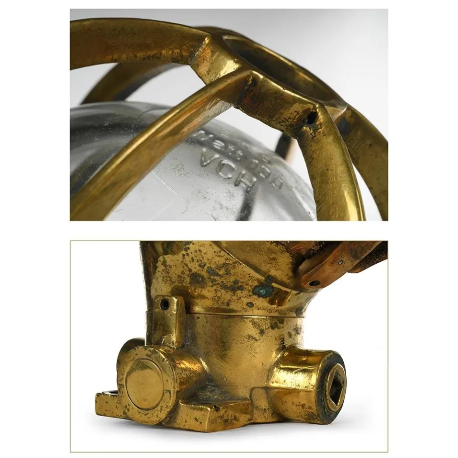 Best Pamono Vintage Brass Boat Wall Light