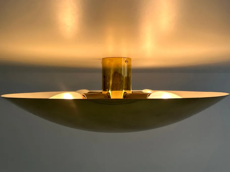 Discount Pamono Vintage Brass Ceiling Light by Florian Schulz, 1960s