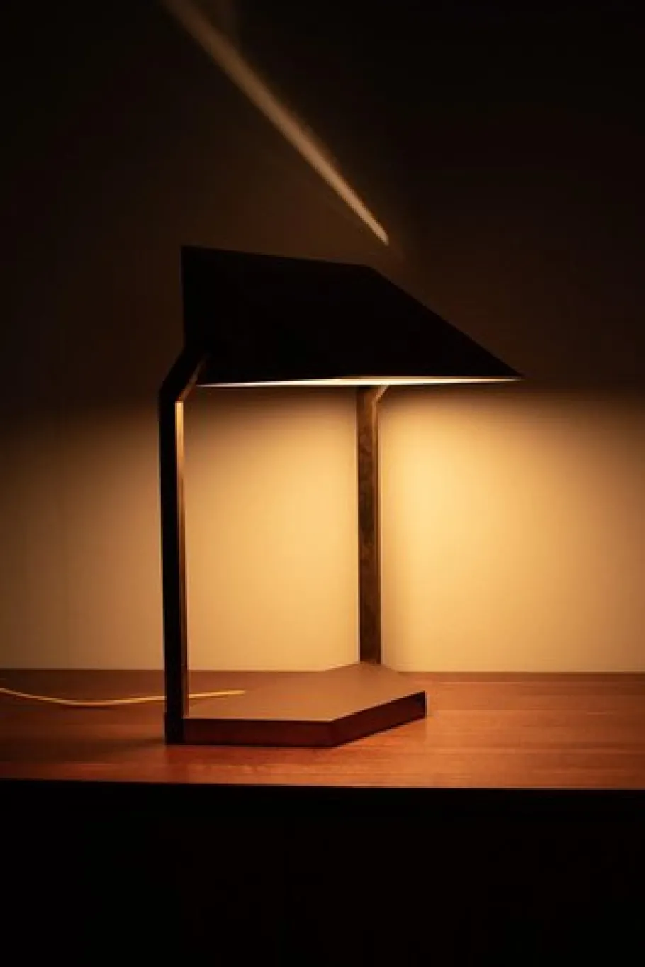 New Pamono Vintage Brass Desk Lamp