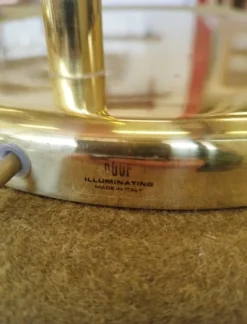 New Pamono Vintage Brass Floor Lamps by Obor Illuminazione, 1970s, Set of 2