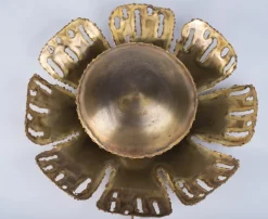 Clearance Pamono Vintage Brass Flower Wall Lamp by Svend Aage Holm Sørensen for Holm Sørensen & Co, 1960s