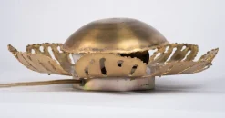 Clearance Pamono Vintage Brass Flower Wall Lamp by Svend Aage Holm Sørensen for Holm Sørensen & Co, 1960s