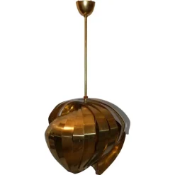 Hot Pamono Vintage Brass Hanging Lamp attributed to Louis Weisdorf for Lyfa, 1960s
