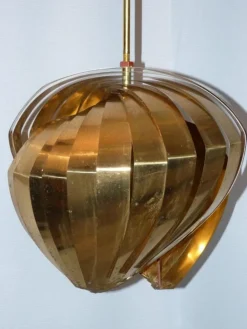 Hot Pamono Vintage Brass Hanging Lamp attributed to Louis Weisdorf for Lyfa, 1960s