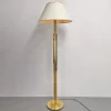 Discount Pamono Vintage Brass Lamp with Fabric Lampshade, 1970s