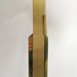 Discount Pamono Vintage Brass Lamp with Fabric Lampshade, 1970s