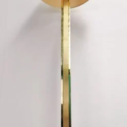 Discount Pamono Vintage Brass Lamp with Fabric Lampshade, 1970s