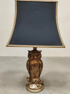 Sale Pamono Vintage Brass Owl Lamp from Loevsky & Loevsky, 1970s