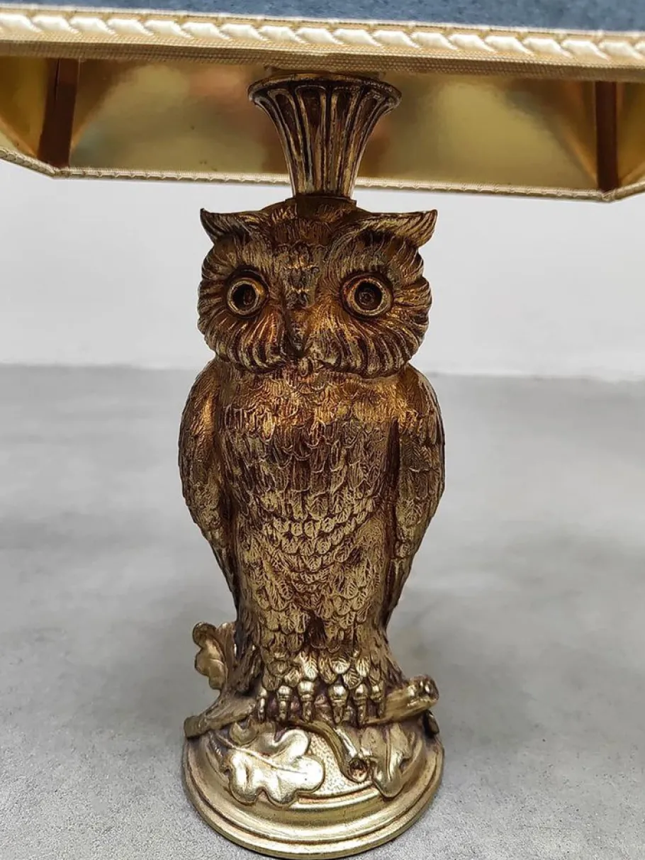 Sale Pamono Vintage Brass Owl Lamp from Loevsky & Loevsky, 1970s