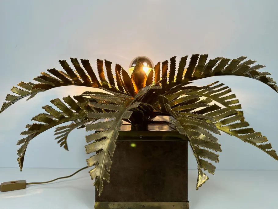 Discount Pamono Vintage Brass Palm Table Lamp attributed to Maison Jansen, 1970s