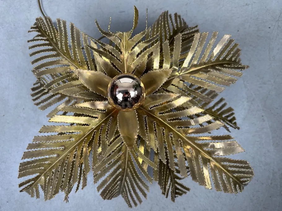 Discount Pamono Vintage Brass Palm Table Lamp attributed to Maison Jansen, 1970s