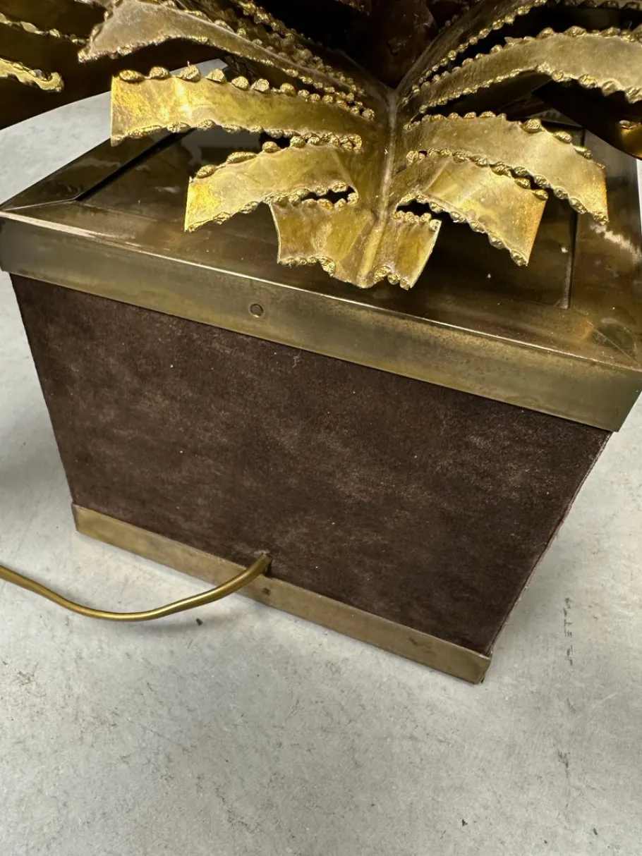 Discount Pamono Vintage Brass Palm Table Lamp attributed to Maison Jansen, 1970s