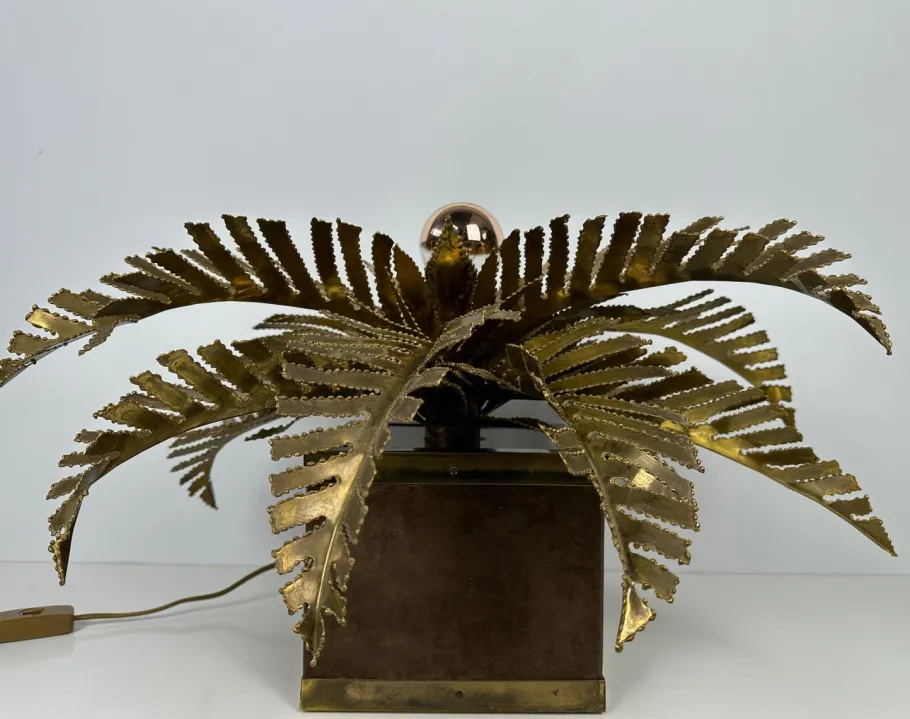 Discount Pamono Vintage Brass Palm Table Lamp attributed to Maison Jansen, 1970s