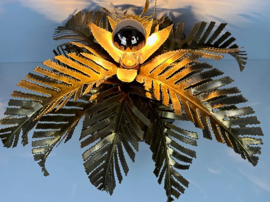 Discount Pamono Vintage Brass Palm Table Lamp attributed to Maison Jansen, 1970s