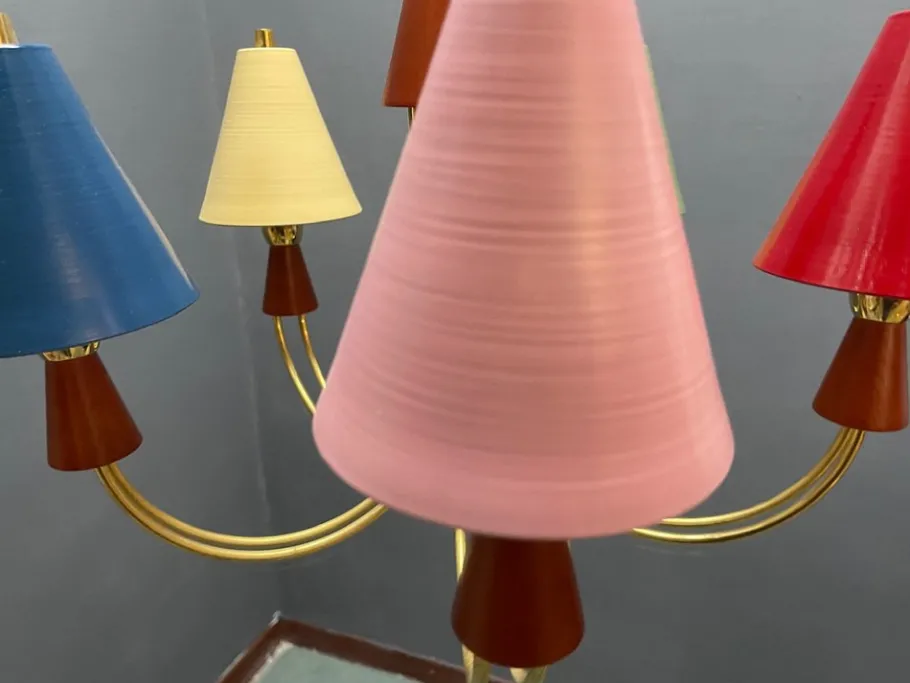 Hot Pamono Vintage Brass Pendant with Five Lights, 1980s