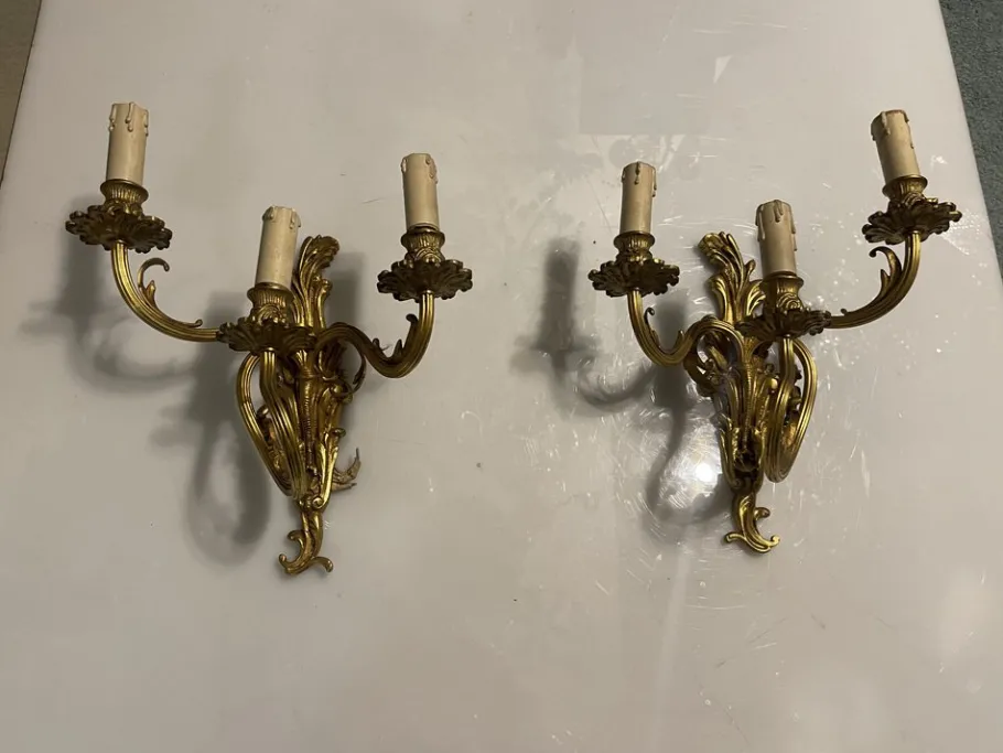 Hot Pamono Vintage Brass Sconces, 1960s, Set of 2
