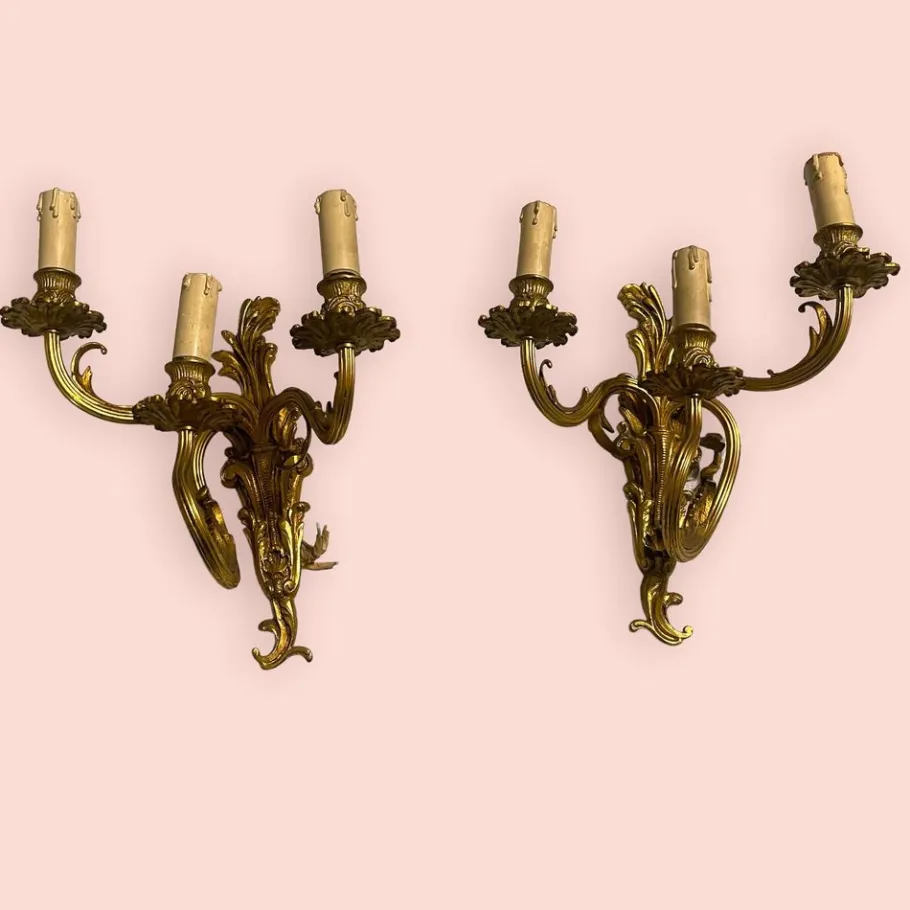 Hot Pamono Vintage Brass Sconces, 1960s, Set of 2