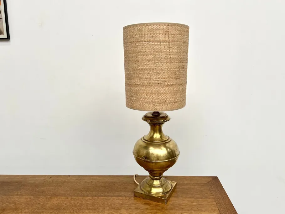 Best Pamono Vintage Brass Table Lamp, 1950s