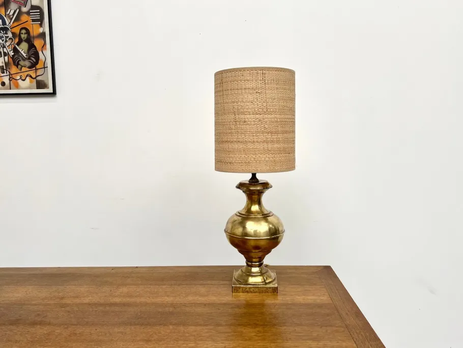 Best Pamono Vintage Brass Table Lamp, 1950s